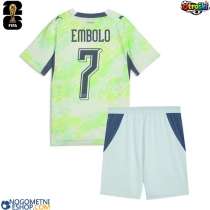 Otroški Nogometni dresi Švica Breel Embolo #7 Gostujoči SP 2026 Kratek Rokav (+ Kratke hlače)